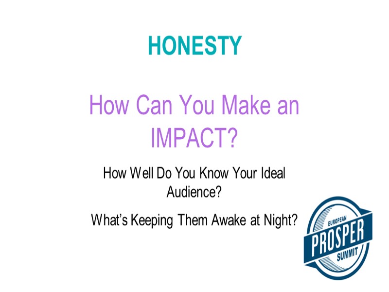 How Can You Make an IMPACT? How Well Do You Know Your Ideal Audience?